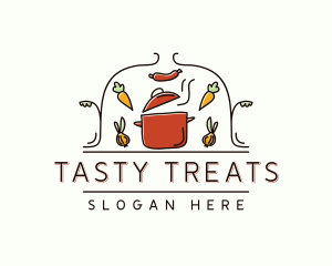 Restaurant Cooking Pot Food logo design