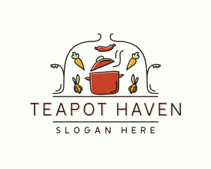 Restaurant Cooking Pot Food logo design