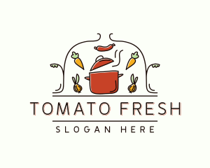 Restaurant Cooking Pot Food logo design