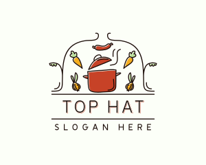 Restaurant Cooking Pot Food logo design