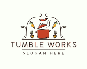 Restaurant Cooking Pot Food logo design