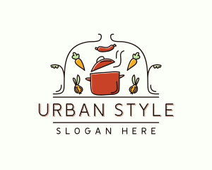 Restaurant Cooking Pot Food logo design