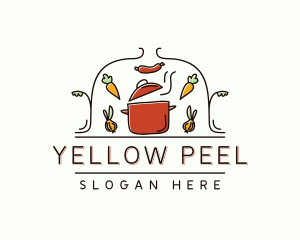 Restaurant Cooking Pot Food logo design