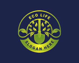 Eco Shovel Gardening logo design