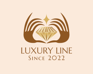 Diamond Hands Luxury Jewelry logo design