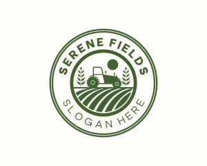 Wheat Field Tractor logo design