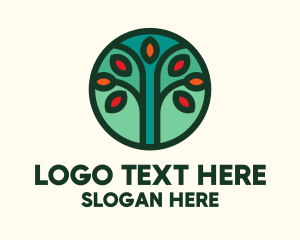 Autumn Tree Badge Logo