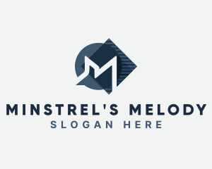 Digital Media Letter M logo design