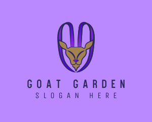 Purple Goat Horn logo design