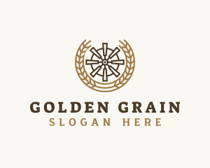 Flour Mill Wheat logo design