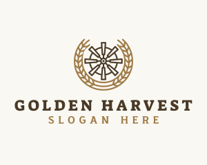 Flour Mill Wheat logo design