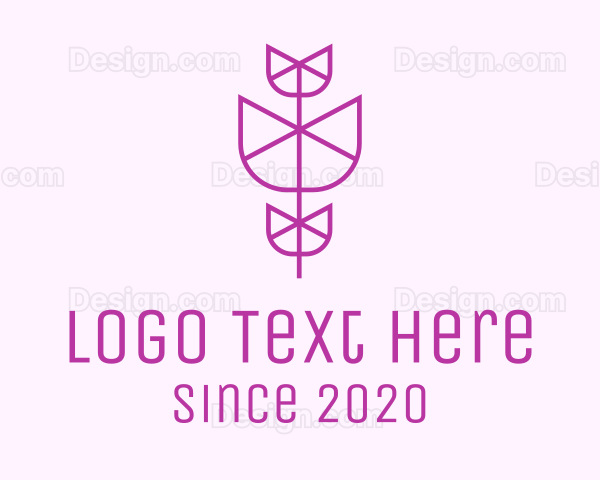 Minimalist Violet Flower Logo