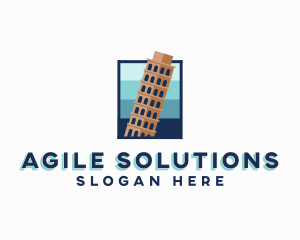 Ancient Tower Structure Landmark logo design