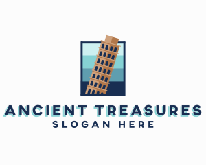 Ancient Tower Structure Landmark logo design