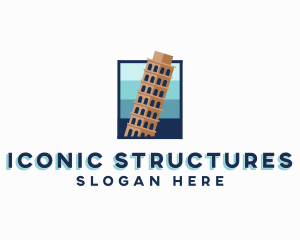 Ancient Tower Structure Landmark logo design