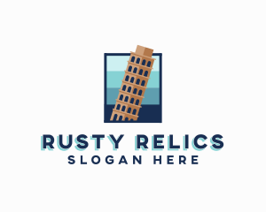 Ancient Tower Structure Landmark logo design