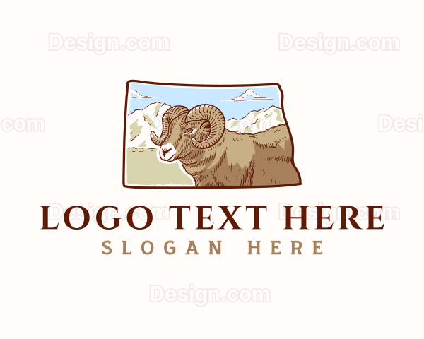 North Dakota Bighorn Sheep Logo