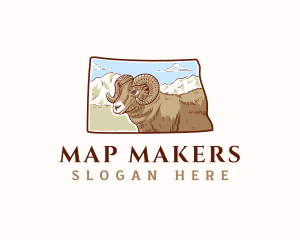 North Dakota Bighorn Sheep logo design