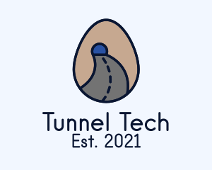 Road Tunnel Egg logo design