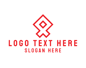Modern Geometric Ribbon logo