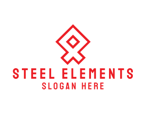 Modern Geometric Ribbon logo