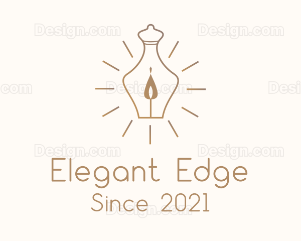 Brown Candle Lamp Logo