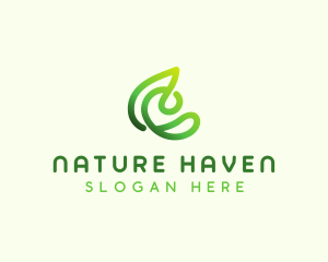 Nature Wellness Leaf logo design