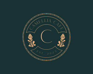 Floral Cafe Garden logo design