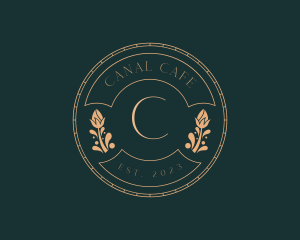 Floral Cafe Garden logo design