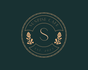 Floral Cafe Garden logo design