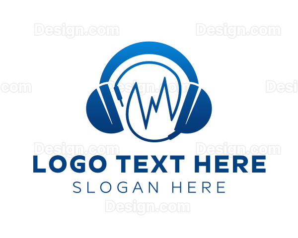 Blue Recording Headphone Logo