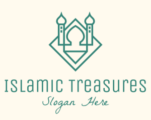 Green Monoline Islamic Mosque logo