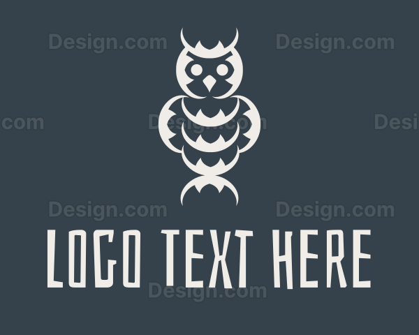 Gray Owl Totem Logo