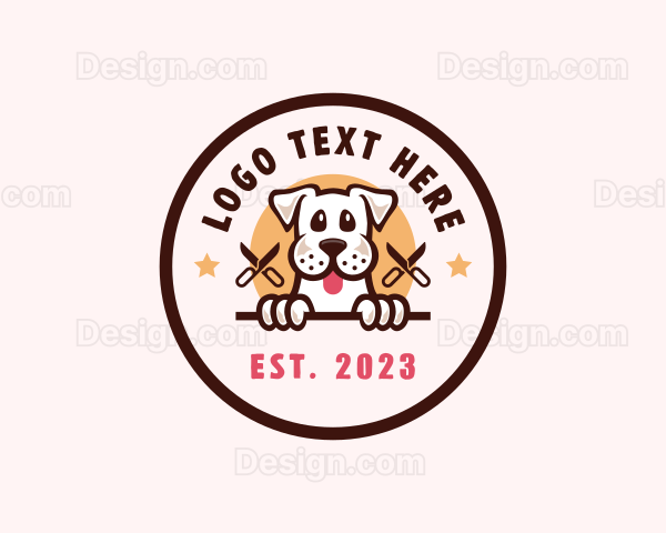 Pet Dog Grooming Logo