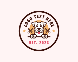 Pet Dog Grooming logo