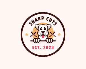 Pet Dog Grooming logo design