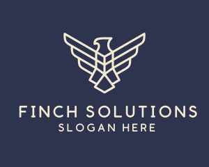 Geometric Falcon Avian logo design