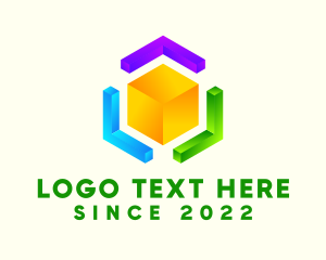 Platform - 3D Cube Technology logo design
