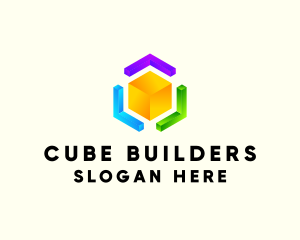 3D Cube Technology logo design