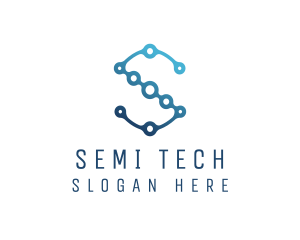 Tech Digital Letter S logo design