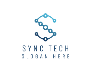 Tech Digital Letter S logo design