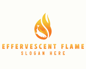 Flame Grilled Fish logo design