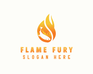 Flame Grilled Fish logo design