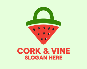 Watermelon Slice Bag logo design