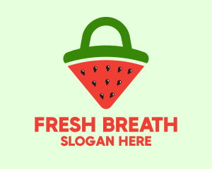 Watermelon Slice Bag logo design