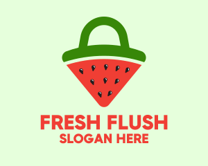 Watermelon Slice Bag logo design