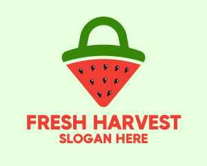 Watermelon Slice Bag logo design