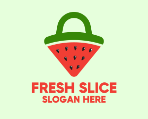 Watermelon Slice Bag logo design