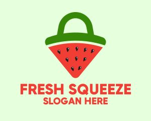 Watermelon Slice Bag logo design