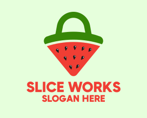 Watermelon Slice Bag logo design